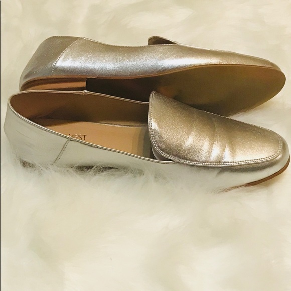 Nine West Silver Metallic Flat Loafers - Picture 3 of 7